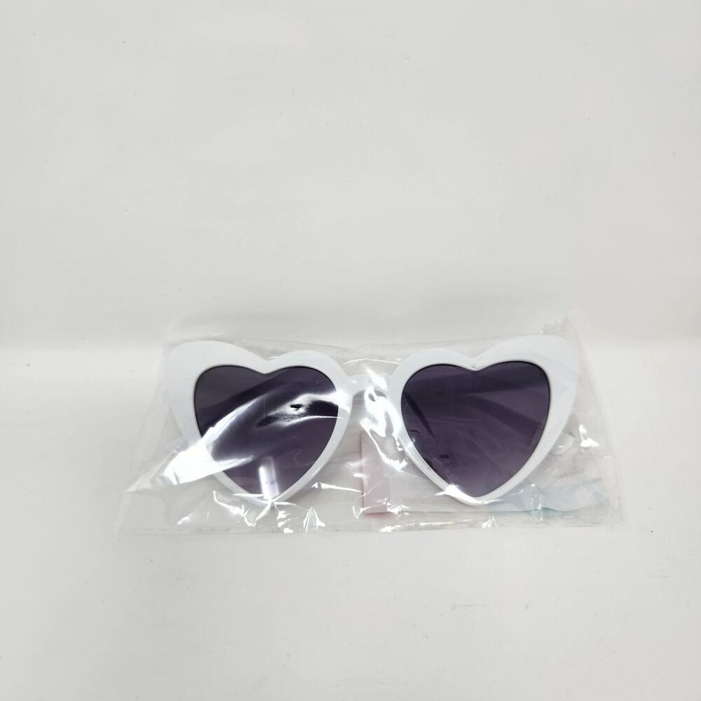 White Heart Shaped Sunglasses